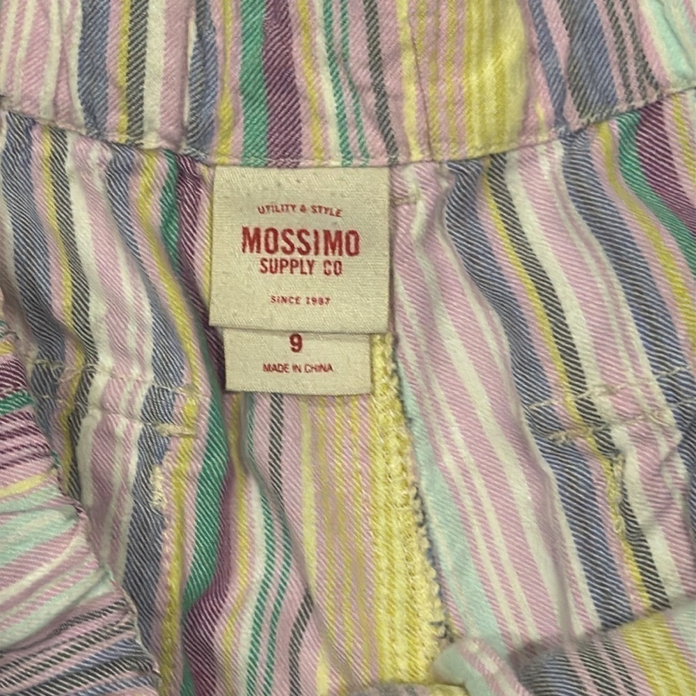 Size 9 Mossimo Supply Co. Pastel Striped Women's Shorts - Picture 4 of 8